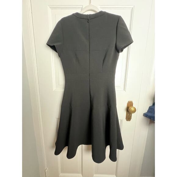 Kate Spade New York Black Jazz Things Up Fit and Flare Crepe Dress Womens 4 Midi - Picture 3 of 13